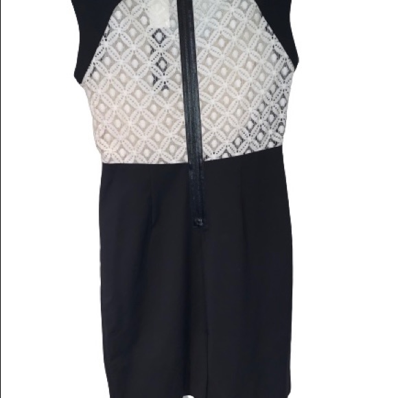 Black Halo Contrast Lace Satin Sheen dress NWT ✨ - Picture 3 of 10